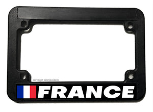 France World Country Flag Motorcycle License Plate Frame