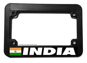 India World Country Flag Motorcycle License Plate Frame