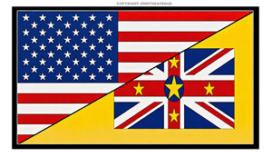 USA American Niue World Flag Country Vinyl Sticker Decal 3.5" - OwnTheAvenue