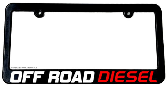 Off Road Diesel 4x4 Lifted Truck License Plate Frame