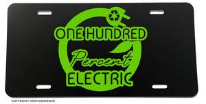 100% Electric Zero Emissions EV Electric Vehicle V03 License Plate Cover - OwnTheAvenue