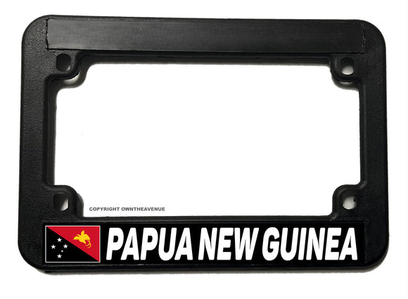 Papua New Guinea Flag Motorcycle License Plate Frame