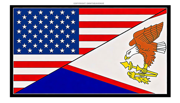 USA American Samoa Samoan World Flag Country Vinyl Sticker Decal 3.5