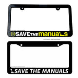 x2 Save The Manuals Manual Transmission Stick Shift JDM Drift License Plate Frame