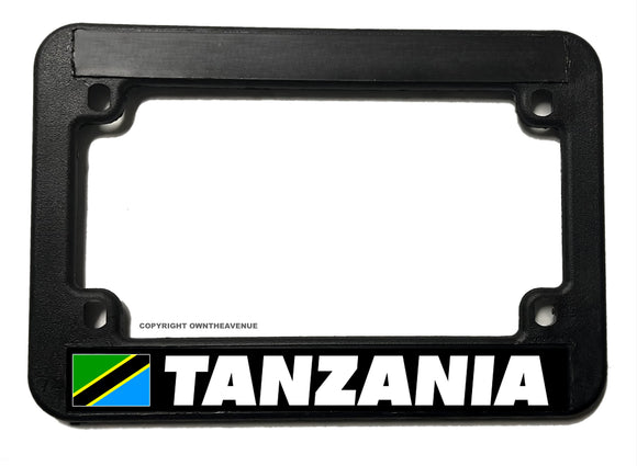 Tanzania Tanzanian World Flag Country Motorcycle License Plate Frame