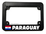 Paraguay World Flag Motorcycle License Plate Frame