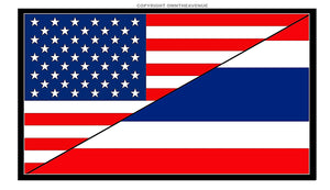 USA American Thailand World Flag Country Vinyl Sticker Decal 3.5" - OwnTheAvenue