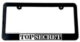 Top Secret Black License Plate Frame Funny Joke Sports Racing Car - OwnTheAvenue