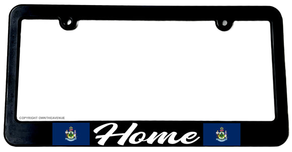 Home Maine Flag Car Truck Auto License Plate Frame