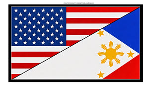 USA American Philippines World Flag Country Vinyl Sticker Decal 3.5" - OwnTheAvenue