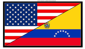 USA American Venezuela Venezuelan World Flag Country Vinyl Sticker Decal 3.5" - OwnTheAvenue