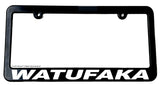 Watufaka License Plate Frame Black HI Hawaii aloha mahalo - OwnTheAvenue