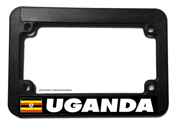 Uganda Ugandan World Flag Country Motorcycle License Plate Frame