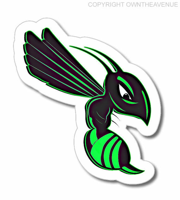 Green Hornet Bee Car Truck Hot Rod Auto Window Bumper Vinyl Sticker - Right Face