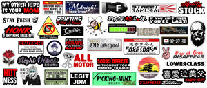 JDM Drifting Drift Racing Race Drag Funny Car Vinyl Decal Sticker Pack of 35 NTV - OwnTheAvenue