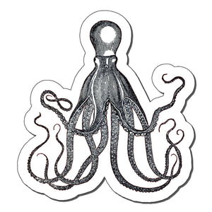 Octopus Sea Creature Squid Ocean Monster Sticker Decal 3" Model - Vintage Long - OwnTheAvenue