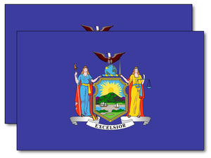 x2 New York State Flag Car Truck Window Bumper Laptop Cooler Vinyl Sticker Decal - OwnTheAvenue