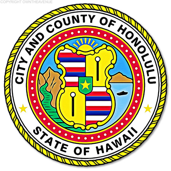 Honolulu Hawaii Seal Car Truck Window Bumper Cooler Cup Vinyl Decal Sticker 4