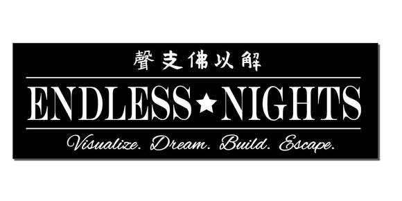 Endless Nights JDM Sticker Decal - Choose Size & Color