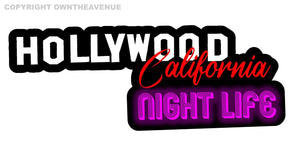 Hollywood California Night Life Souvenir Car Truck Bumper Vinyl Sticker Decal 5" - OwnTheAvenue