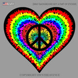 Hippie Peace Sign Logo Sticker Decal Love Hippie Symbol Car Bumper Window TieDye - OwnTheAvenue