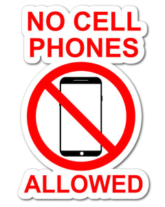 No Cell Phone Allowed No Cellphone Zone Mobile Vinyl Decal Sticker  4.5" - OwnTheAvenue