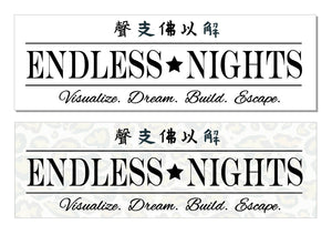 Endless Nights JDM Vinyl Sticker Decal Pack Lot of 2 Drifting Racing 4" VBWCHT - OwnTheAvenue