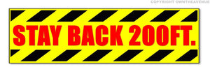 Stay Back 200ft Feet Driver Business Tow Truck Safety Semi Vinyl Sticker Decal - OwnTheAvenue