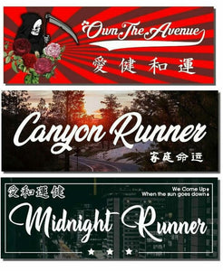 JDM Sticker Box Slap 3 Pack Lot Drifting, Racing, Low, Canyon Driving, Runner 8" - OwnTheAvenue