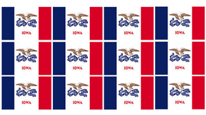 Iowa IA Flag Vinyl Stickers - 12 Pack - OwnTheAvenue