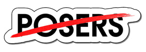 No Posers Funny JDM Drifting Racing Skate Snowboard Vinyl Decal Sticker 6" - OwnTheAvenue