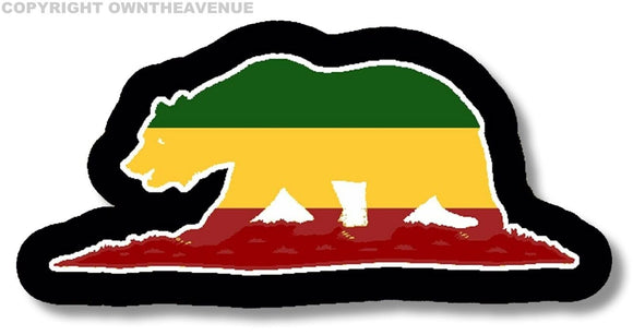 Cali Bear Rasta California Bear 420 Vinyl Sticker Decal 5