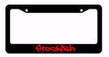 JDM Stockish Red Race Drift Low Turbo Black License Plate Frame (stckshRedFr8m) - OwnTheAvenue